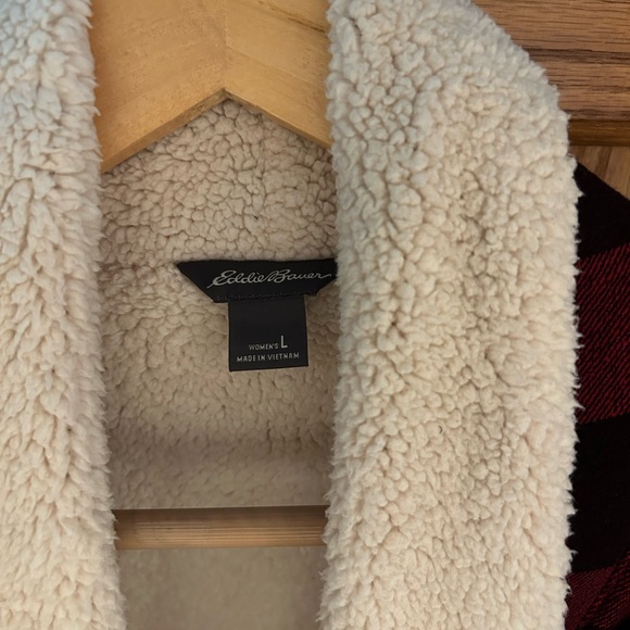 Eddie Bauer Sherpa Buffalo Check Shacket - Picture 3 of 6